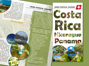 Prospekt, Dähler, Costa Rica, fotodesign-ilg, Flyer, Wickelfalzflyer